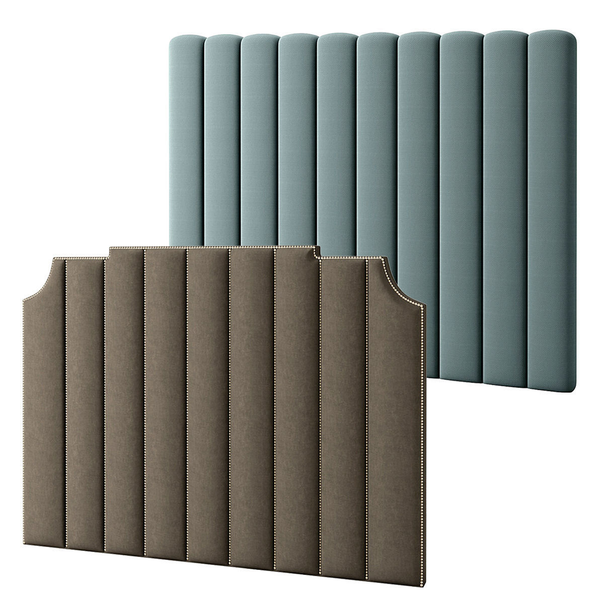 Headboard 5 two upholstered headboards 3D model_1