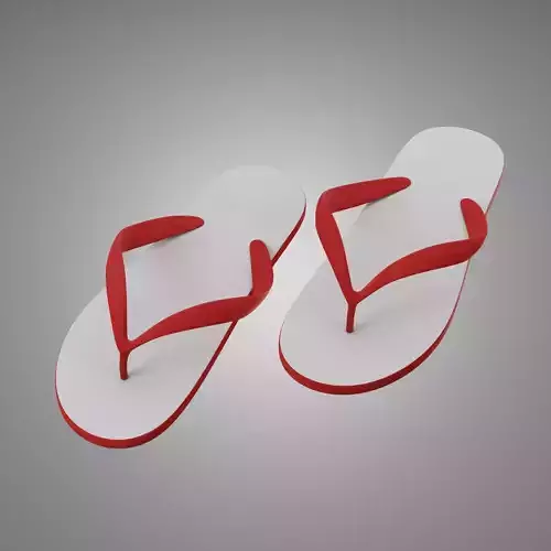 Flip flops 3D model low polygon 