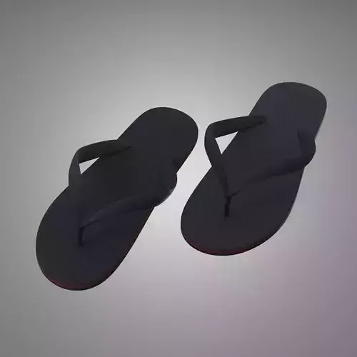 Flip flops 3D model low polygon 