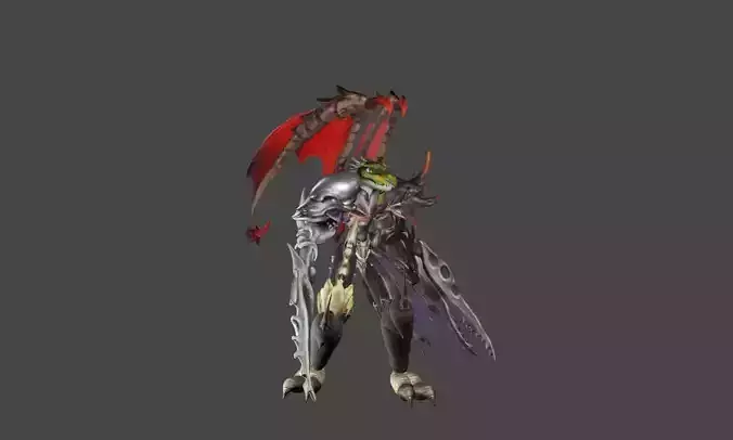 Zeloeman K 8 demon with wings and armor