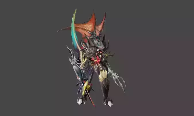 Zeloeman M 5 dragon Low-poly 3D model