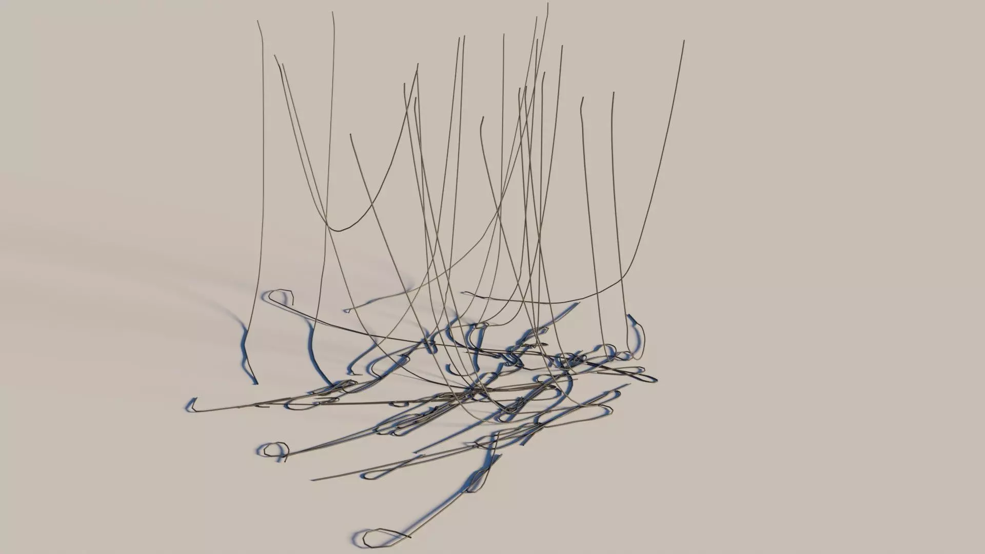 well made 3d cables and wires Low-poly 3D model_0