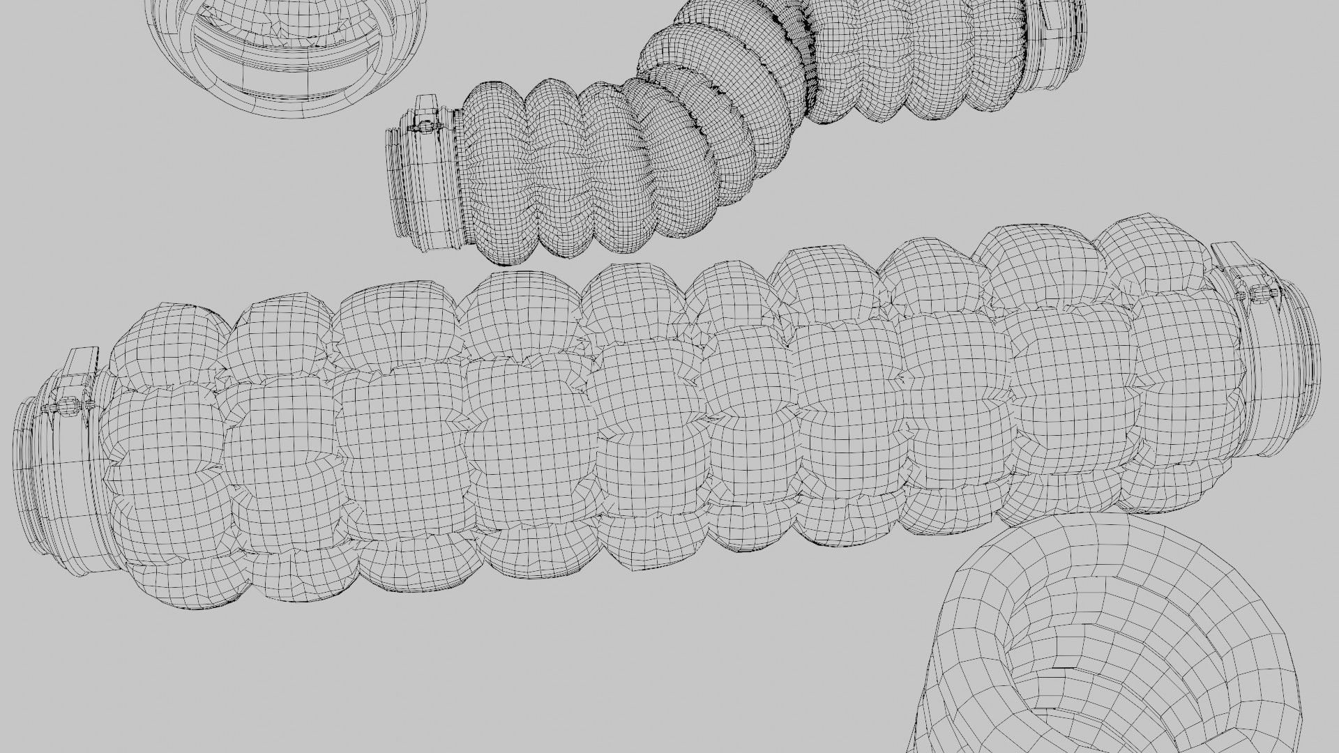 well made 3d cables and wires Low-poly 3D model_12