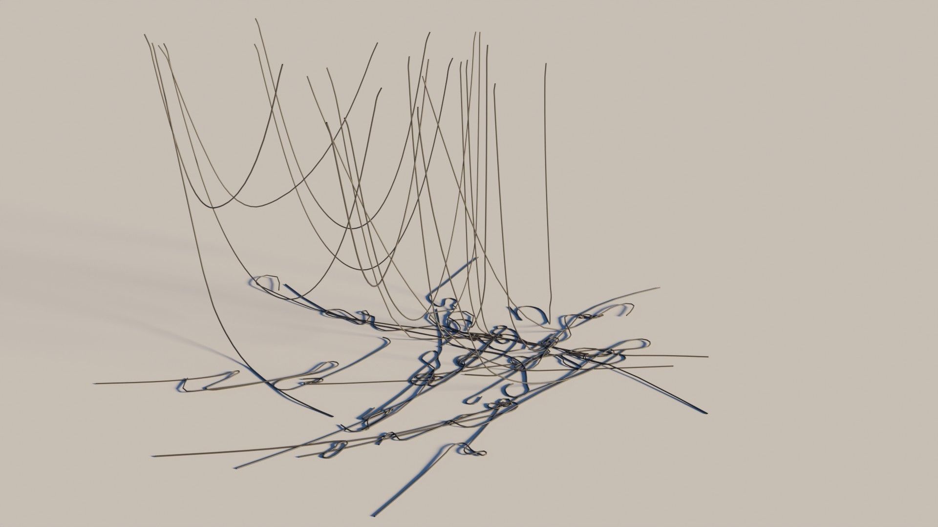 well made 3d cables and wires Low-poly 3D model_5