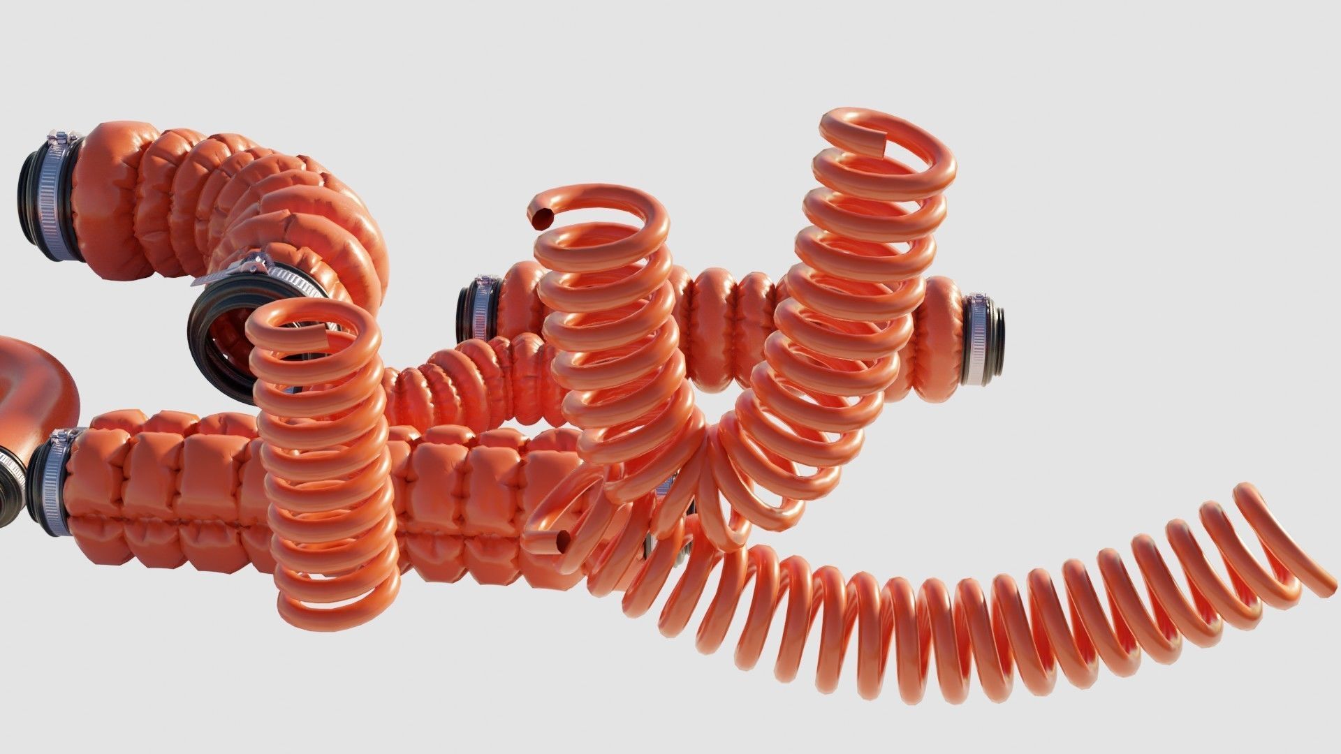 well made 3d cables and wires Low-poly 3D model_3