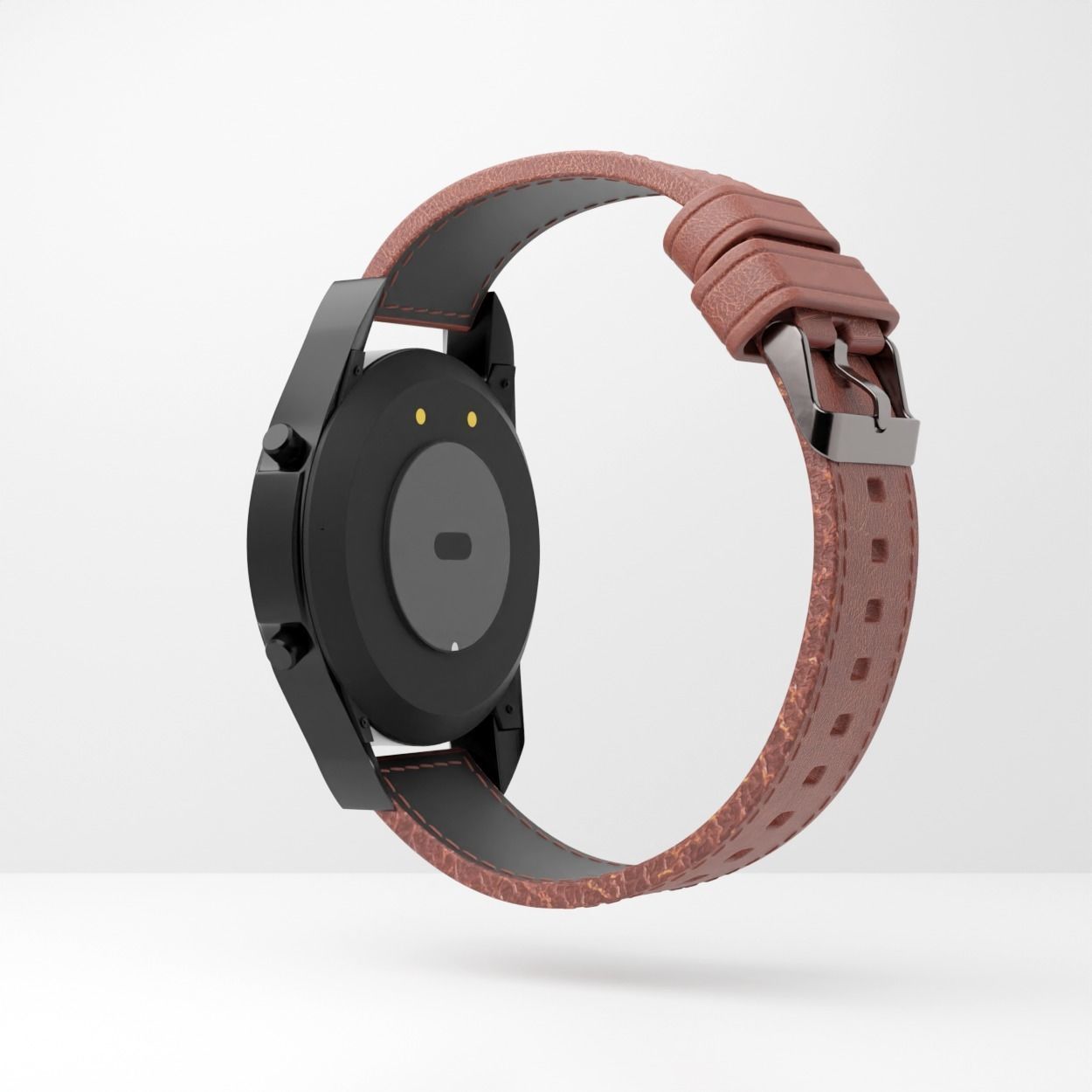 HUAWEI GT3 3D SMART WATCH WITH LEATHER STRAP 3D model_2