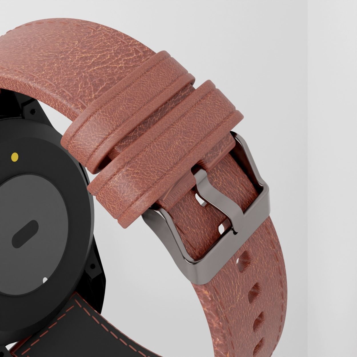 HUAWEI GT3 3D SMART WATCH WITH LEATHER STRAP 3D model_3