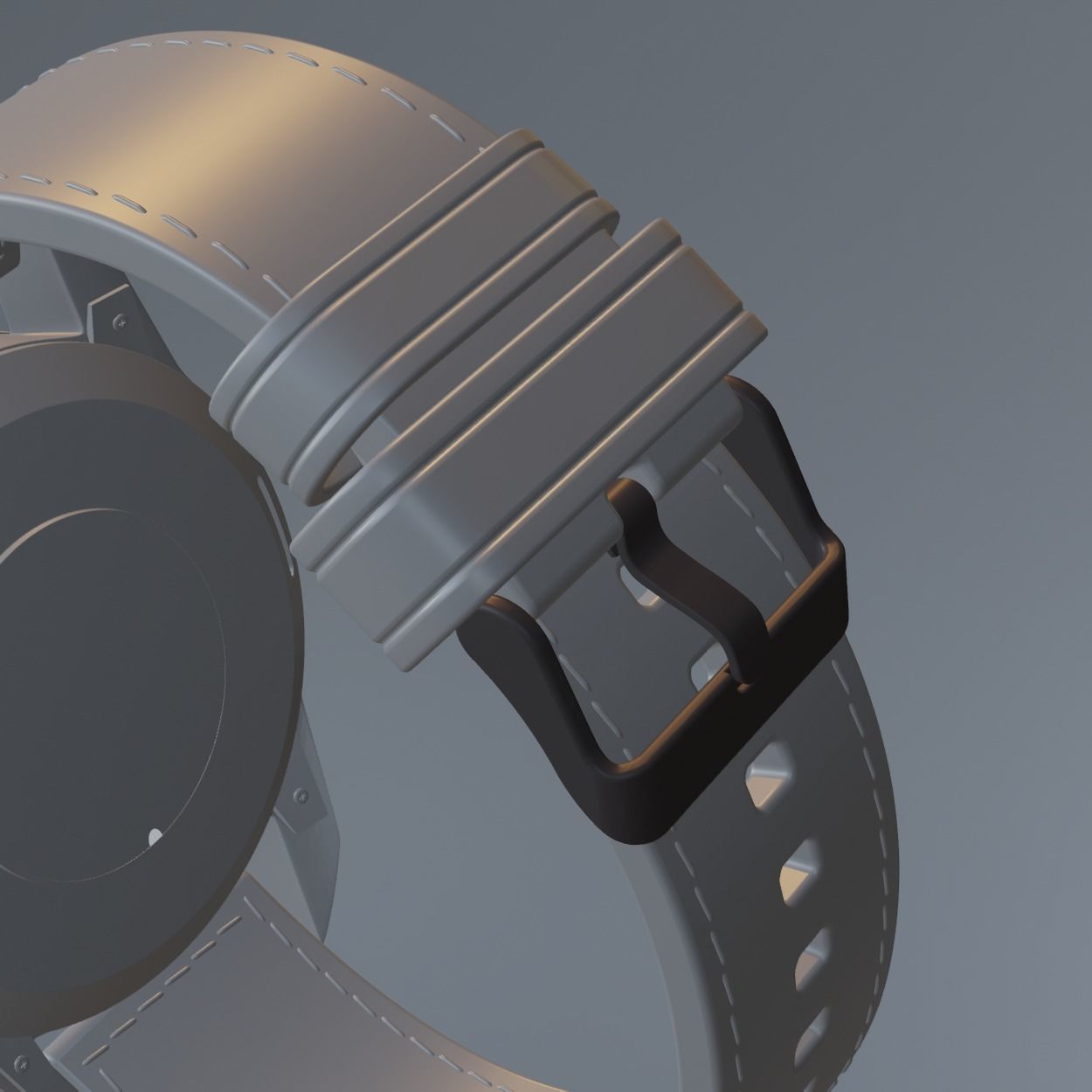 HUAWEI GT3 3D SMART WATCH WITH LEATHER STRAP 3D model_4