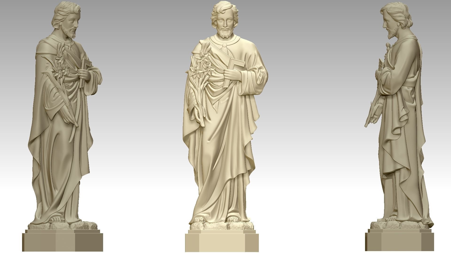 Saint Joseph 3D print model_4