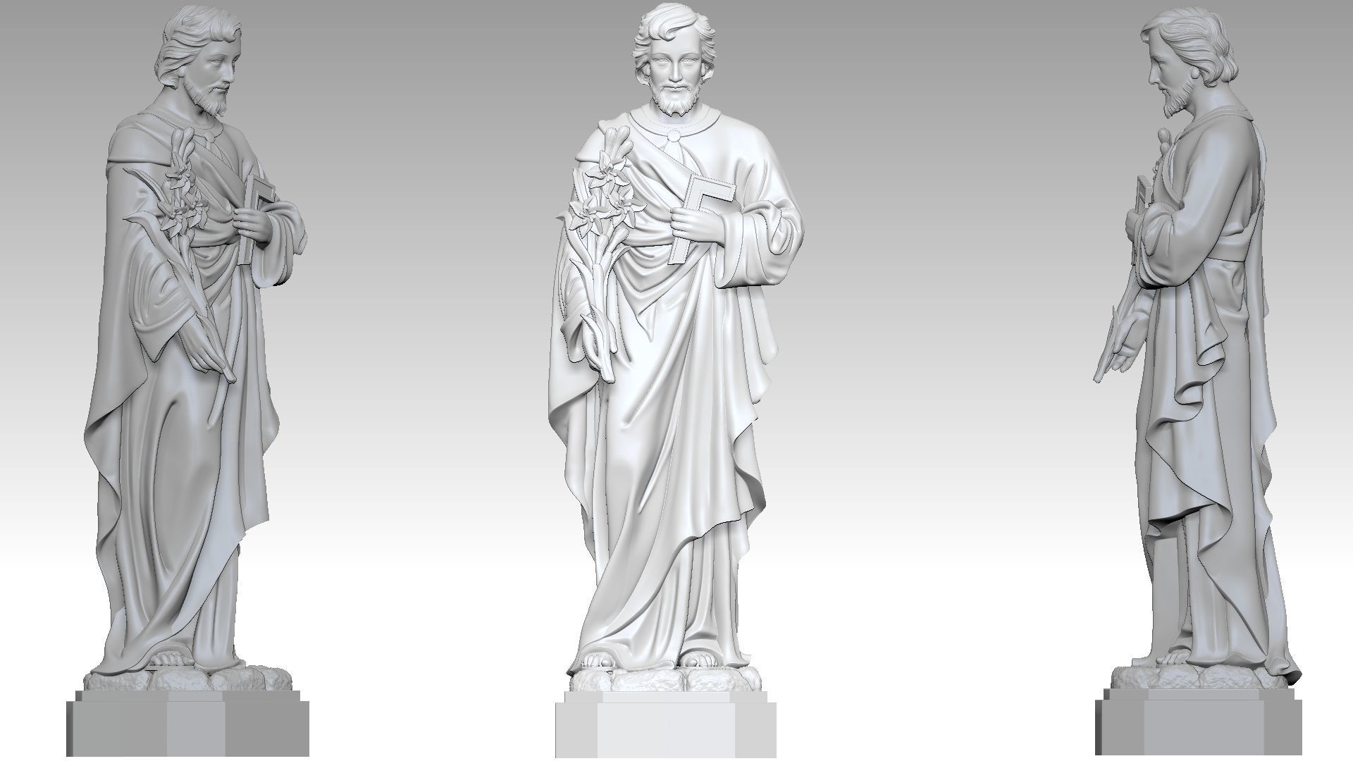 Saint Joseph 3D print model_10