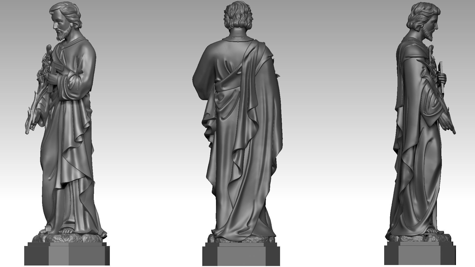 Saint Joseph 3D print model_11