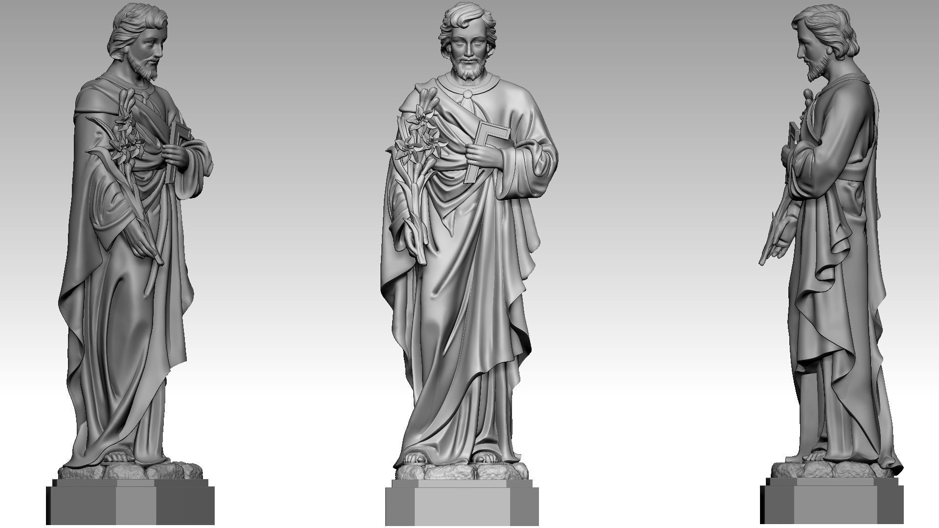 Saint Joseph 3D print model_6