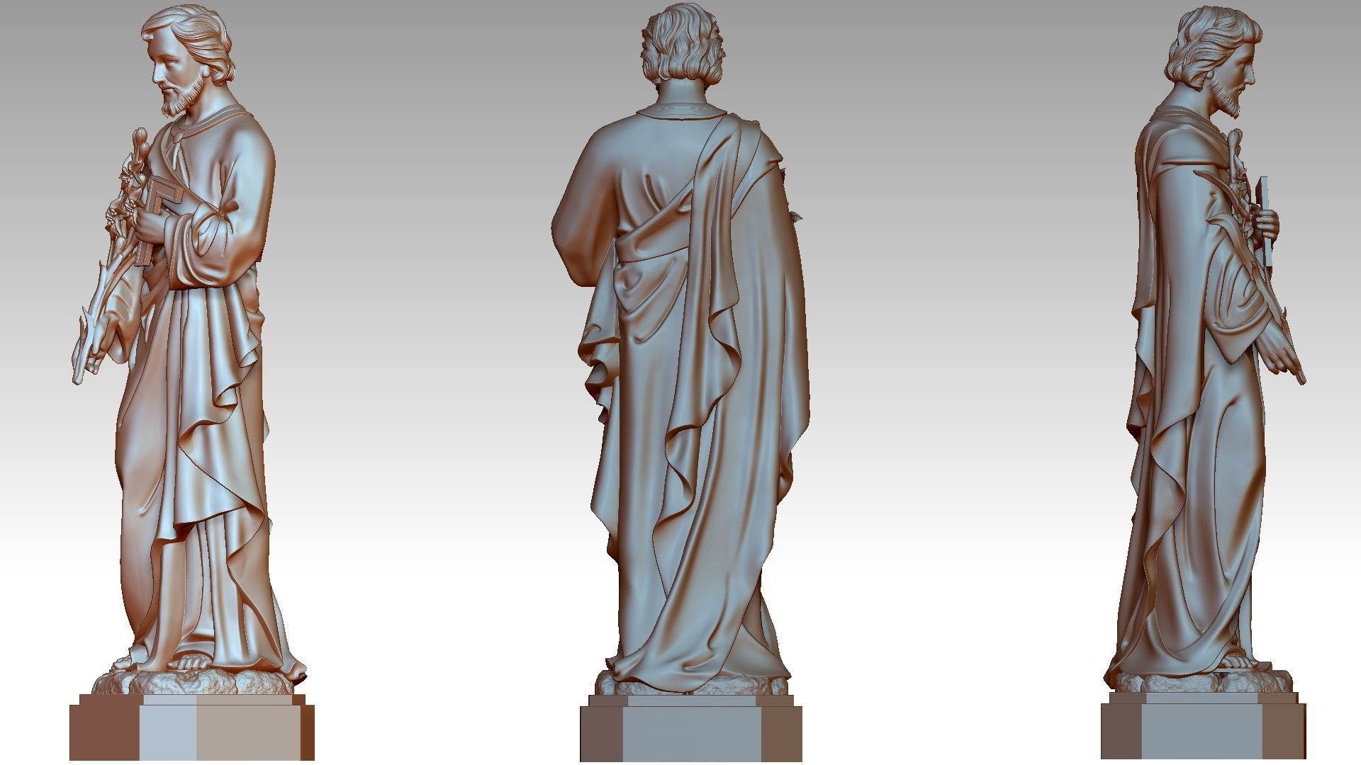 Saint Joseph 3D print model_9