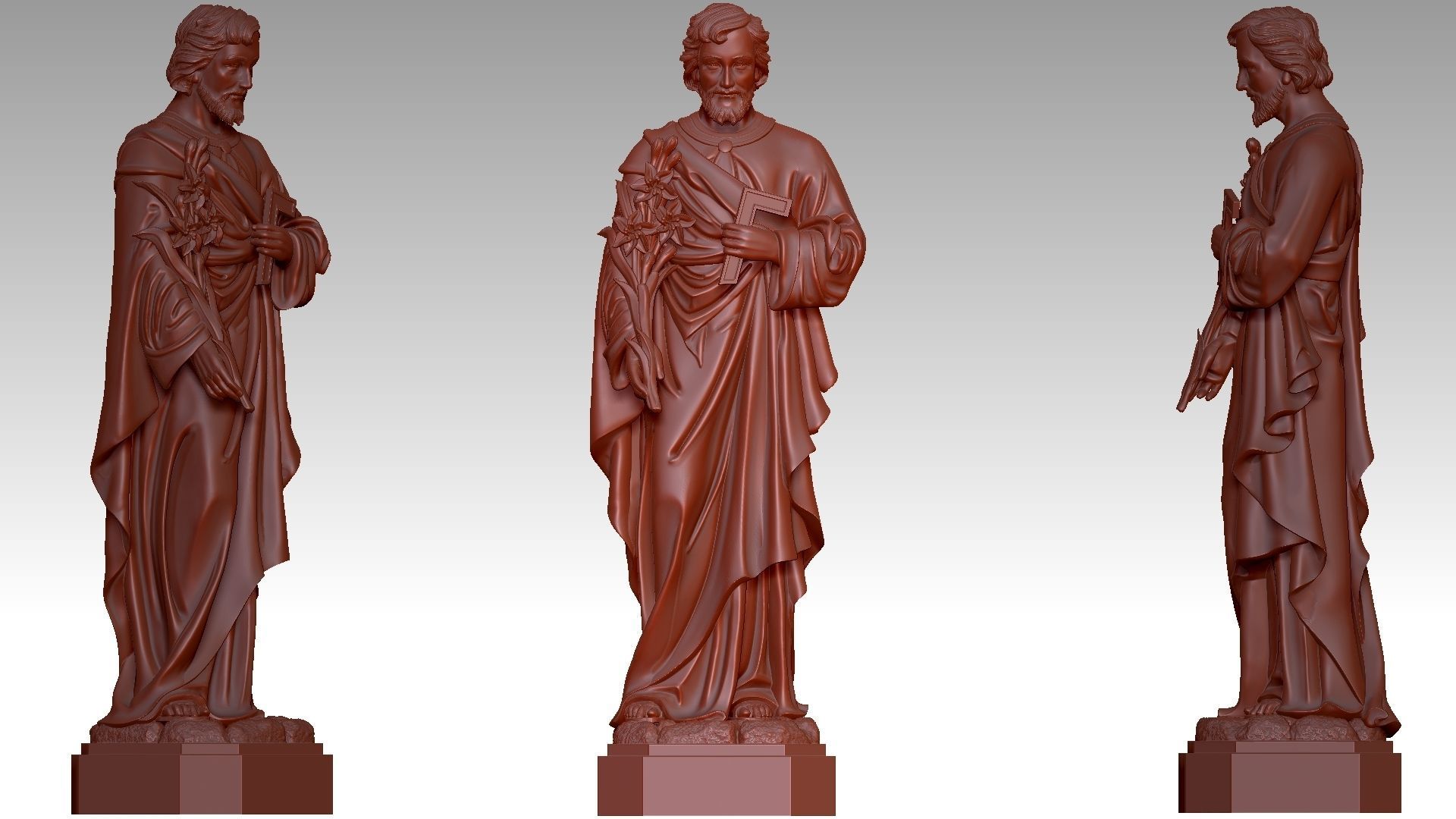 Saint Joseph 3D print model_8