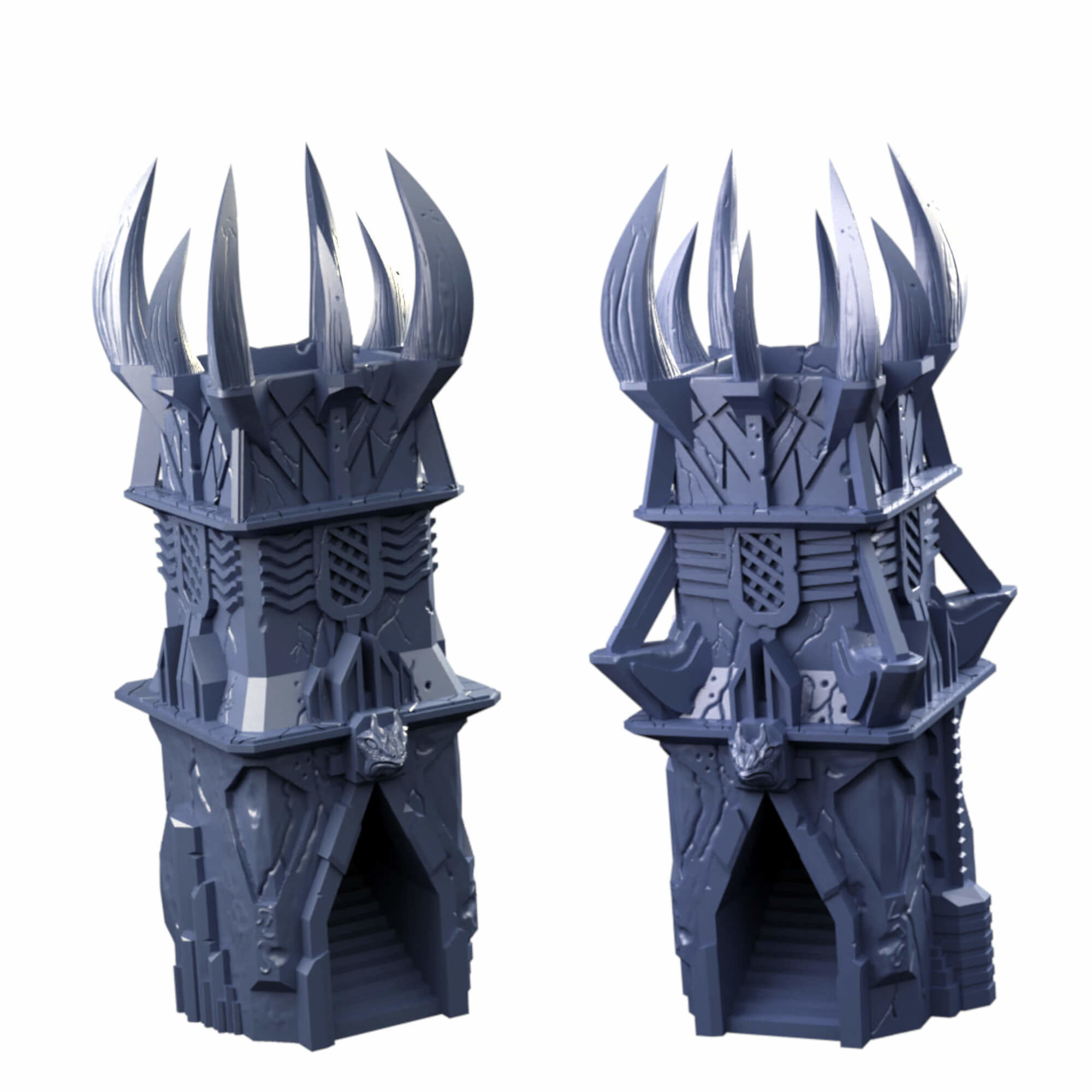 Dark Monolith Tabletop Terrain And Dice Tower 3D print model_14