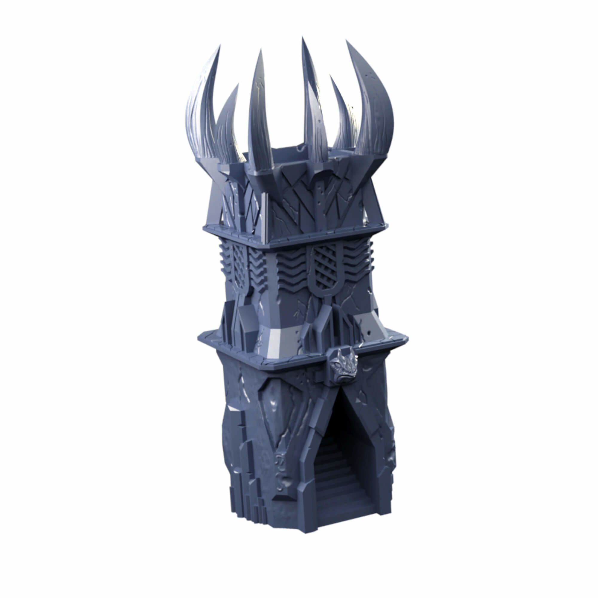 Dark Monolith Tabletop Terrain And Dice Tower 3D print model_15