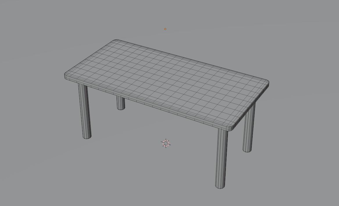 wood table  3D model_3