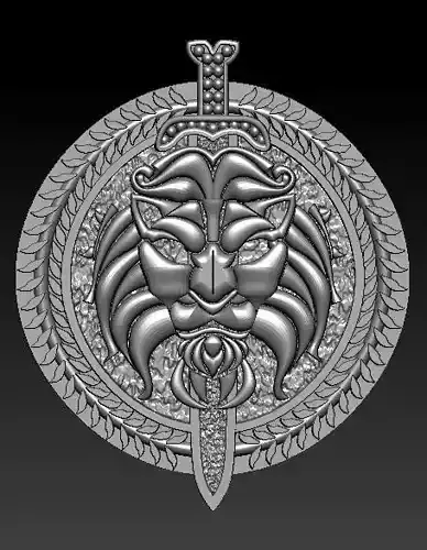 lion and sword pendant