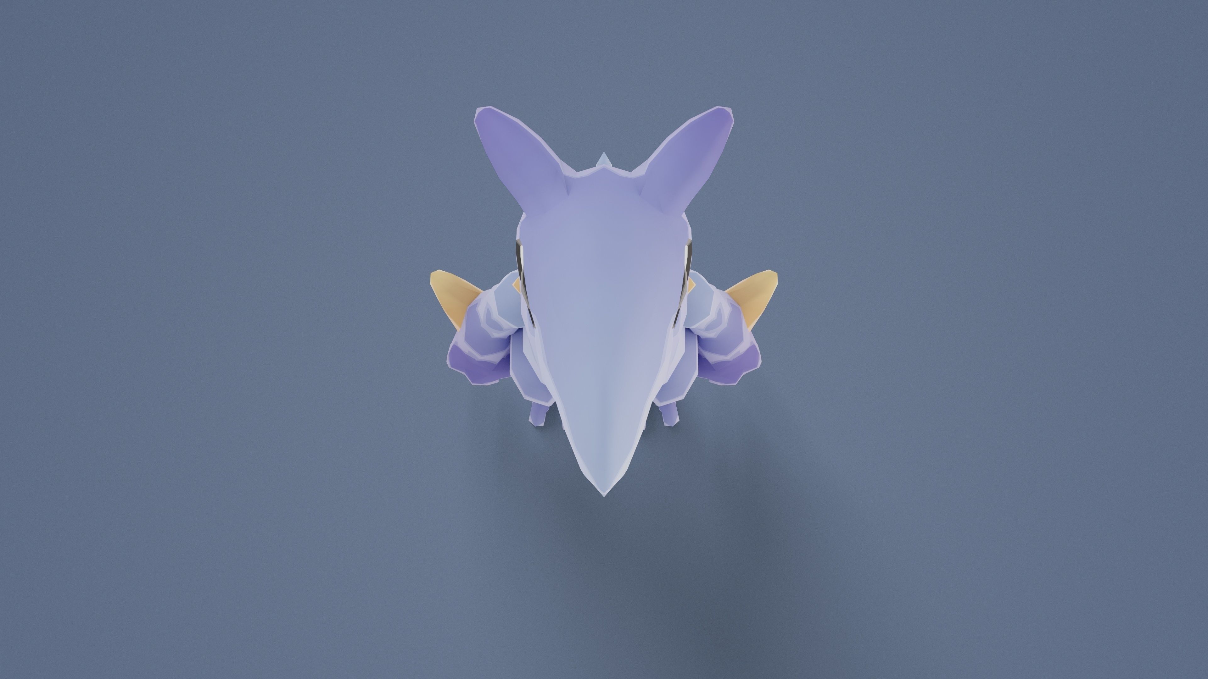 Cartoon Characters - Medium Pterodack Warrior Low-poly 3D model_13