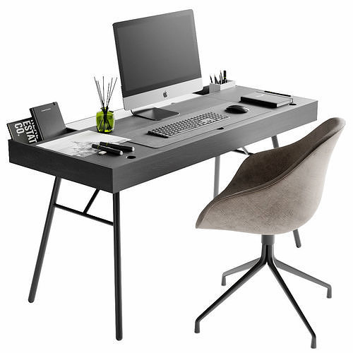 Workplace modern computer desks for home office 3D model