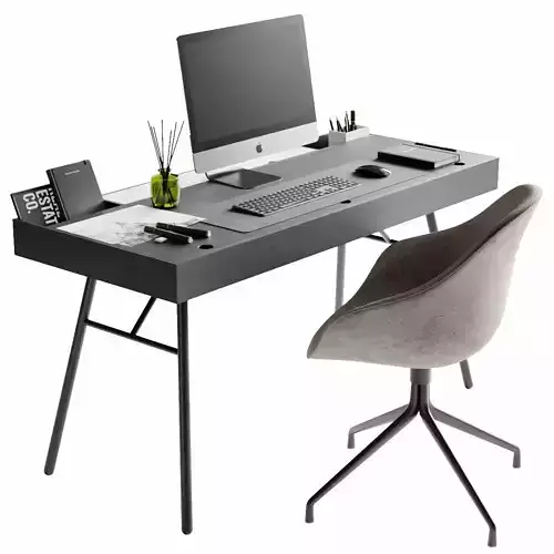Workplace modern computer desks for home office 3D model