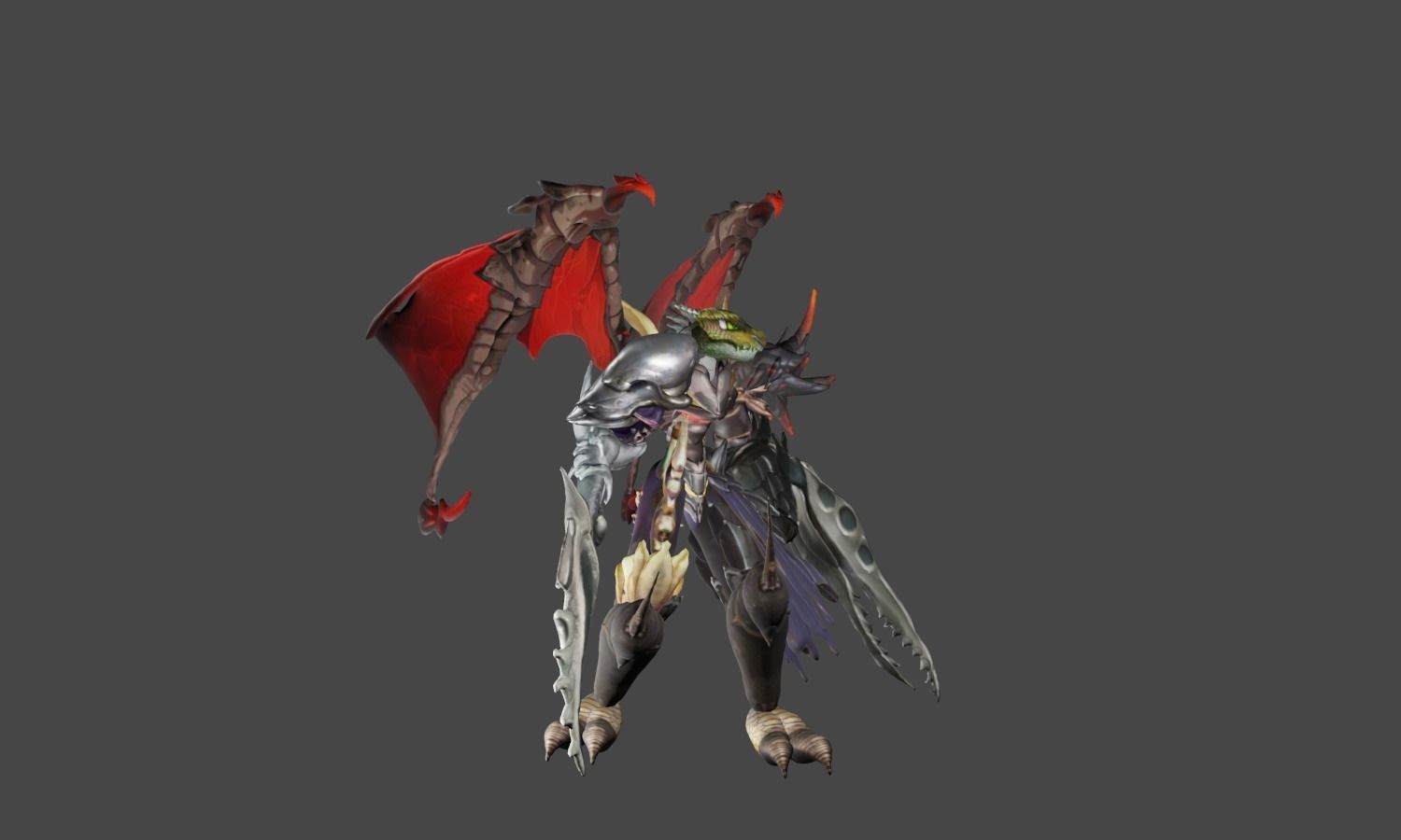 Zeloeman K 8 demon with wings and armor 3D model_20