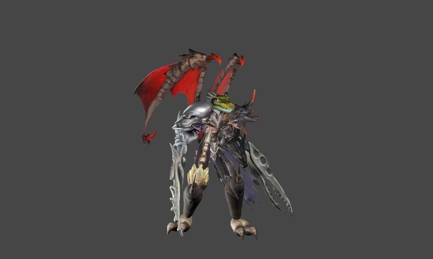 Zeloeman K 8 demon with wings and armor 3D model_5