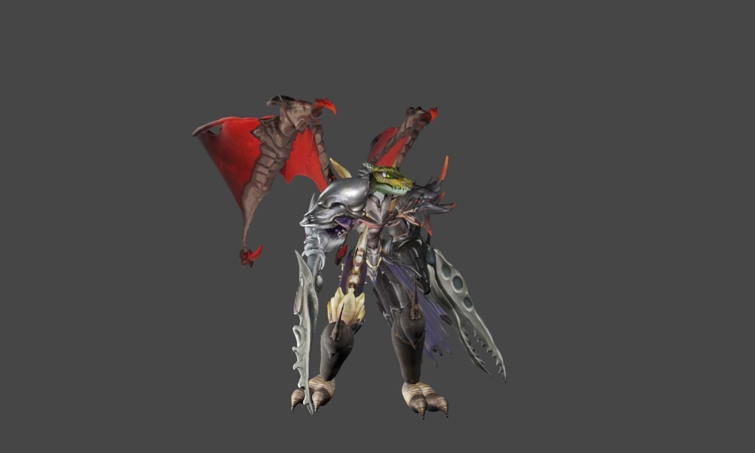 Zeloeman K 8 demon with wings and armor 3D model_13