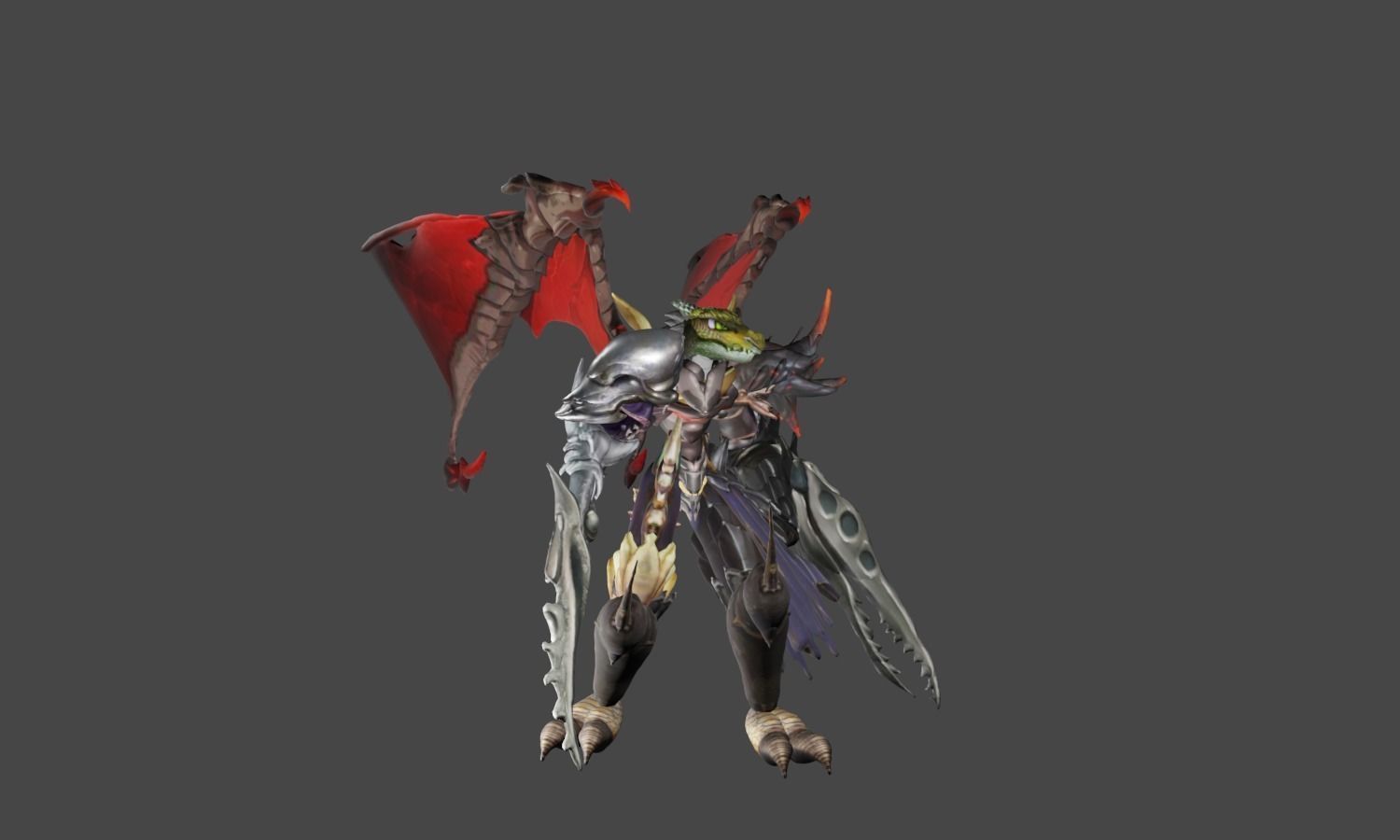 Zeloeman K 8 demon with wings and armor 3D model_12