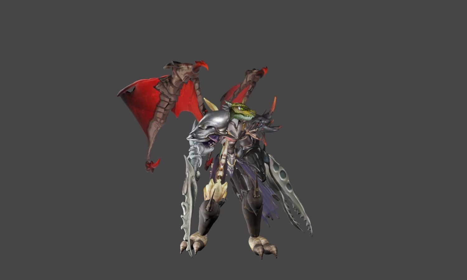 Zeloeman K 8 demon with wings and armor 3D model_17