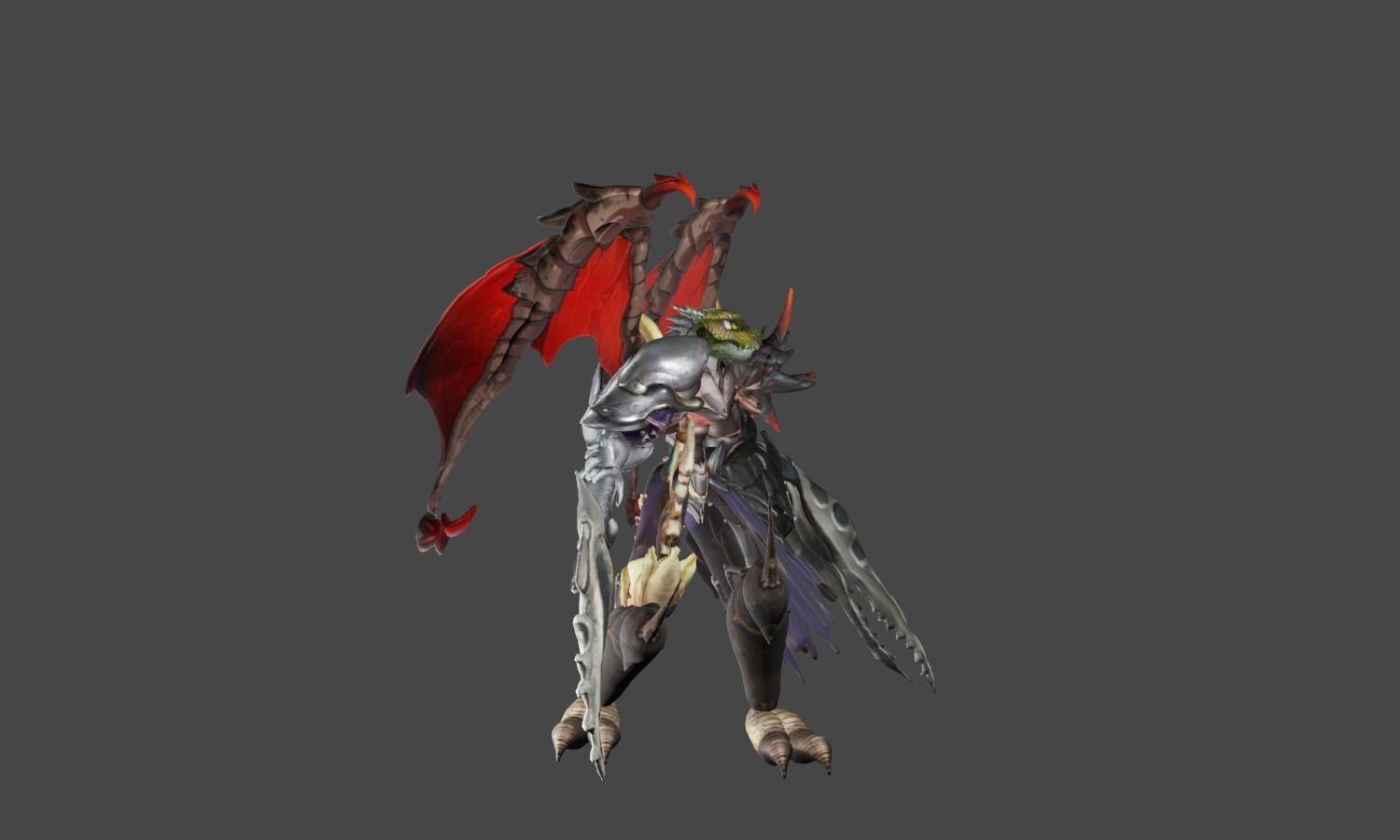 Zeloeman K 8 demon with wings and armor 3D model_23