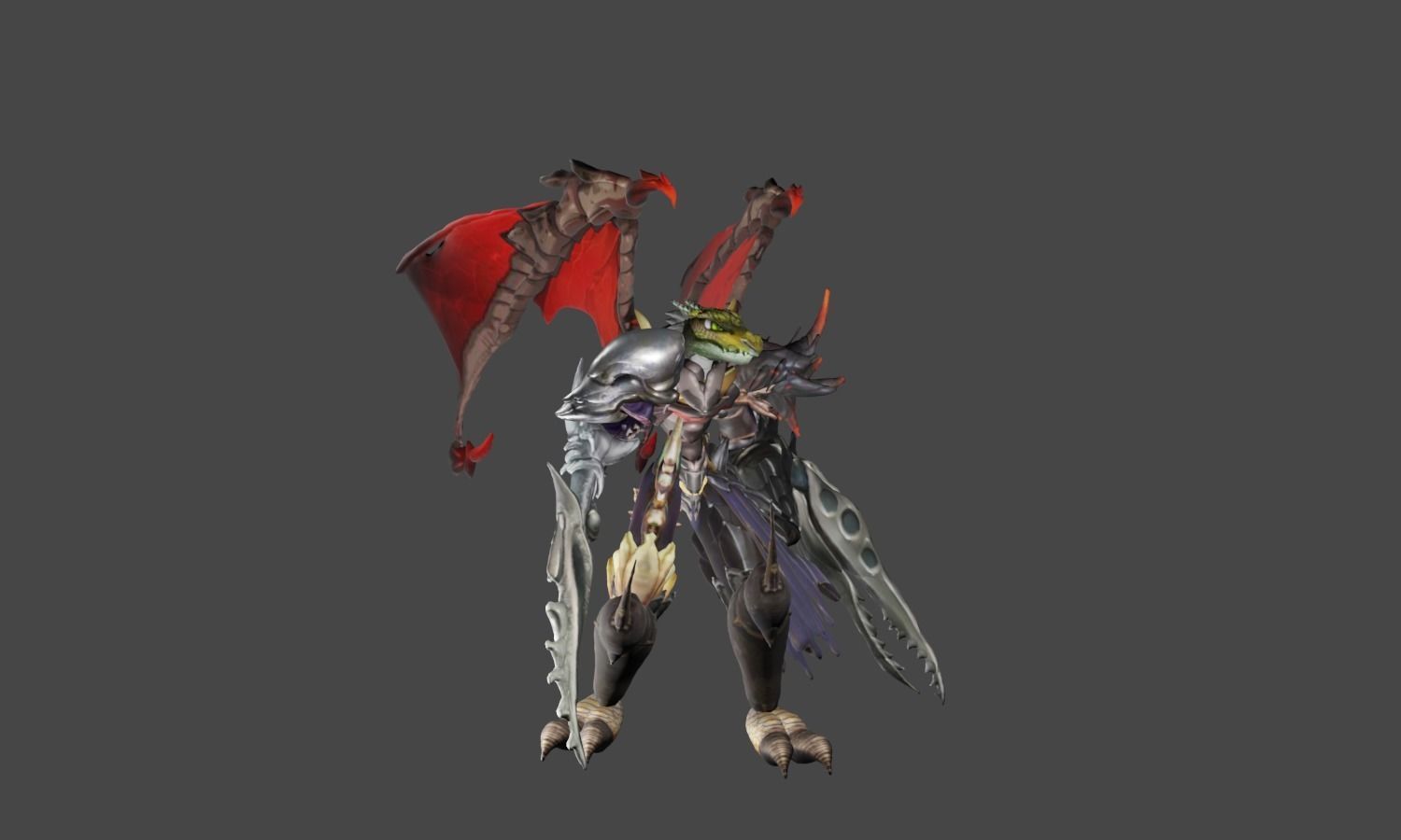 Zeloeman K 8 demon with wings and armor 3D model_8