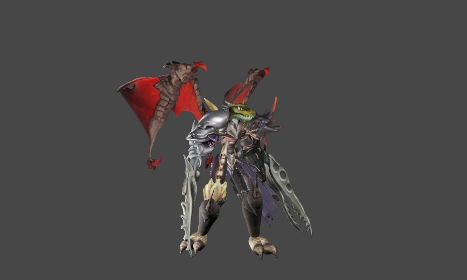 Zeloeman K 8 demon with wings and armor 3D model_16
