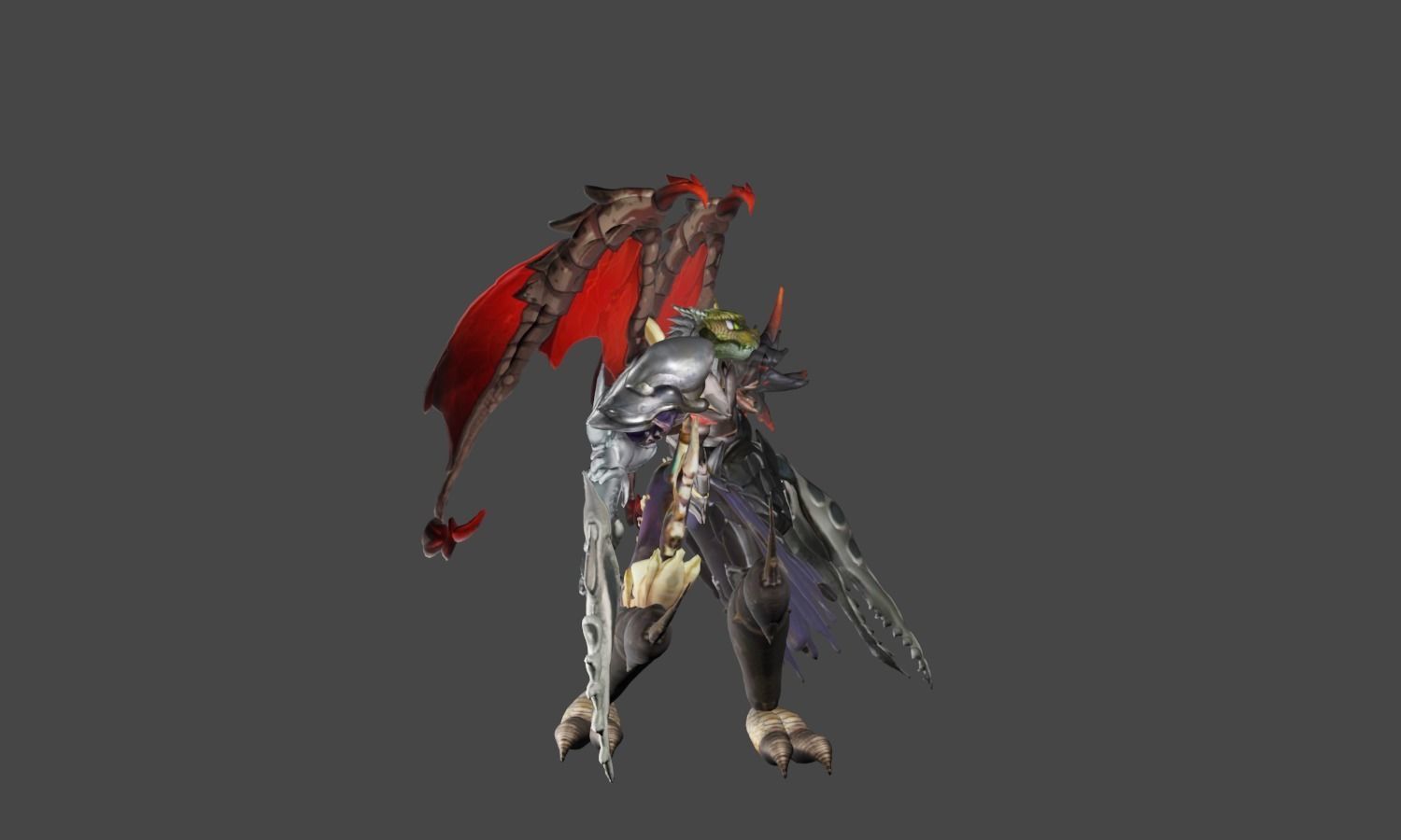 Zeloeman K 8 demon with wings and armor 3D model_24