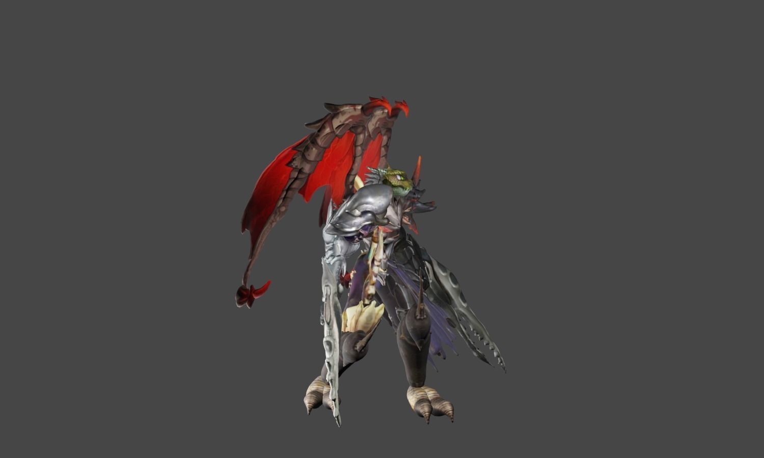 Zeloeman K 8 demon with wings and armor 3D model_25