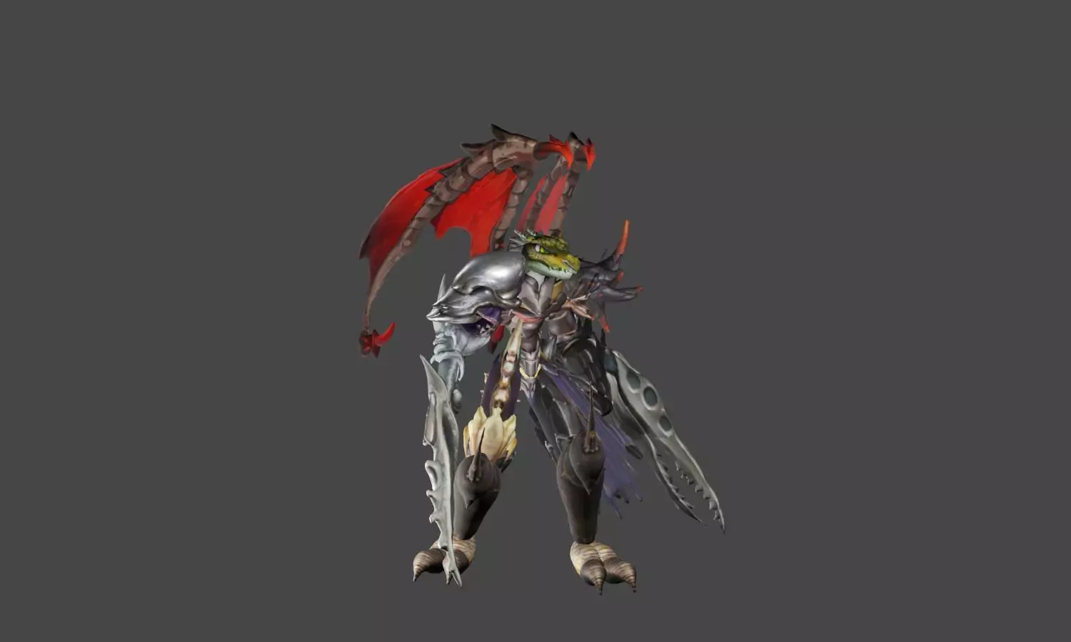 Zeloeman K 8 demon with wings and armor 3D model_0