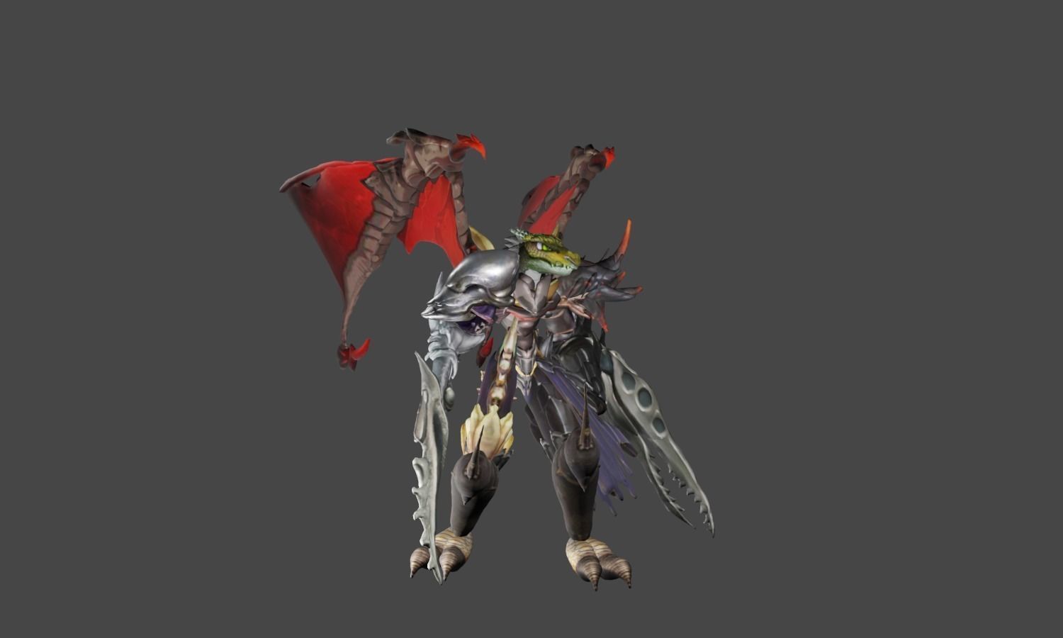 Zeloeman K 8 demon with wings and armor 3D model_11