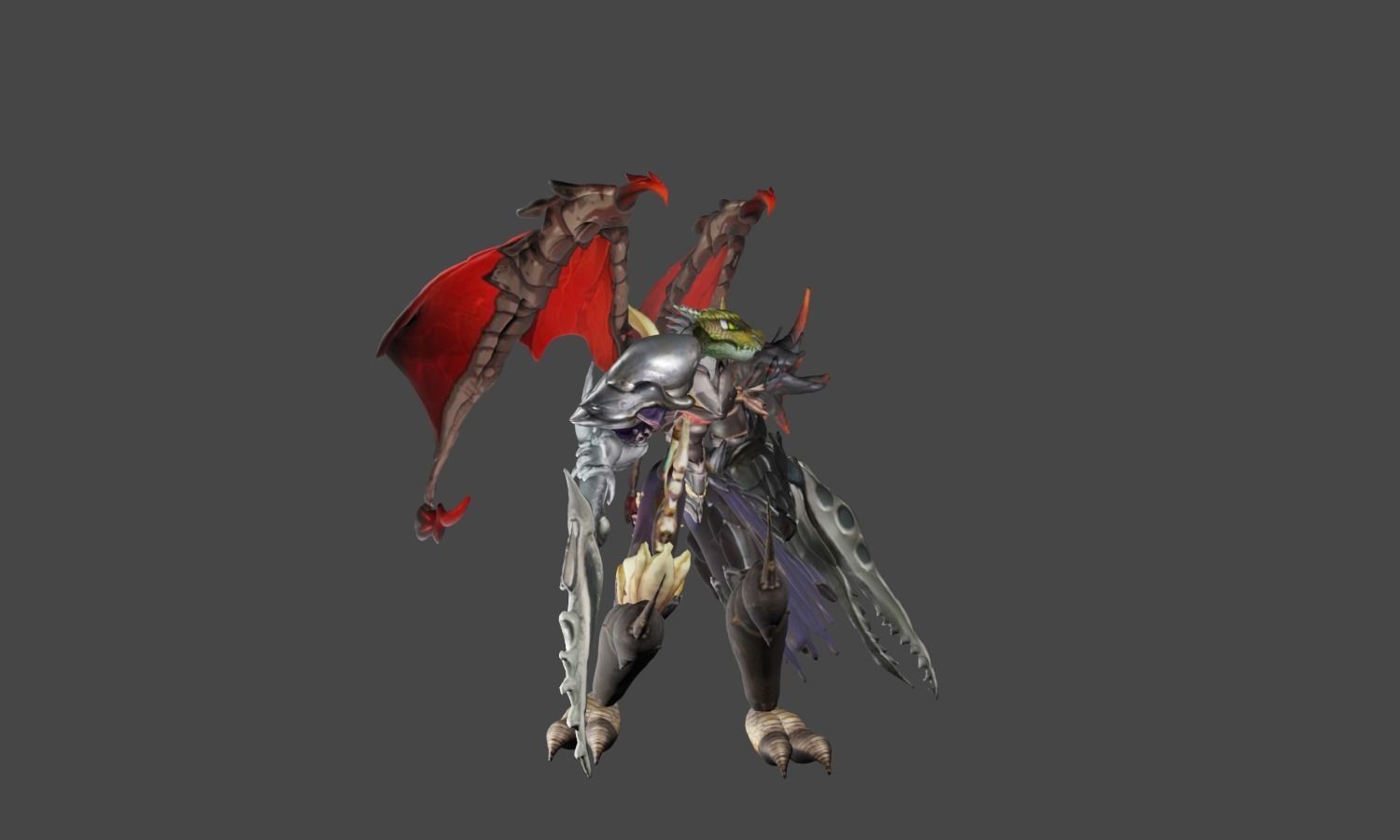 Zeloeman K 8 demon with wings and armor 3D model_21