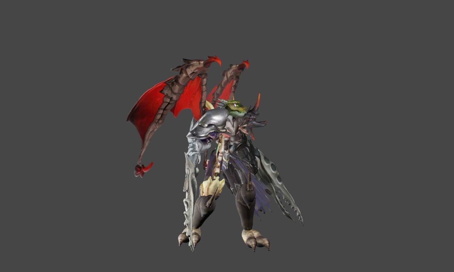 Zeloeman K 8 demon with wings and armor 3D model_22