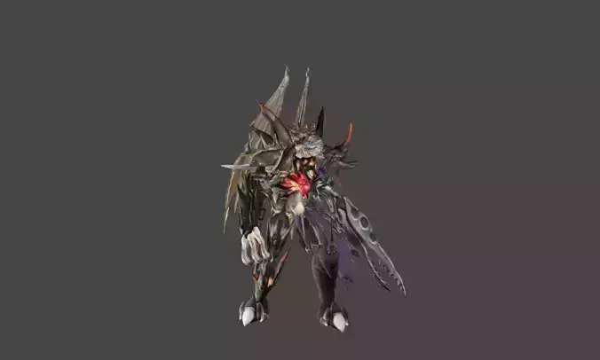 Zeloeman K 4 character with wings and armor