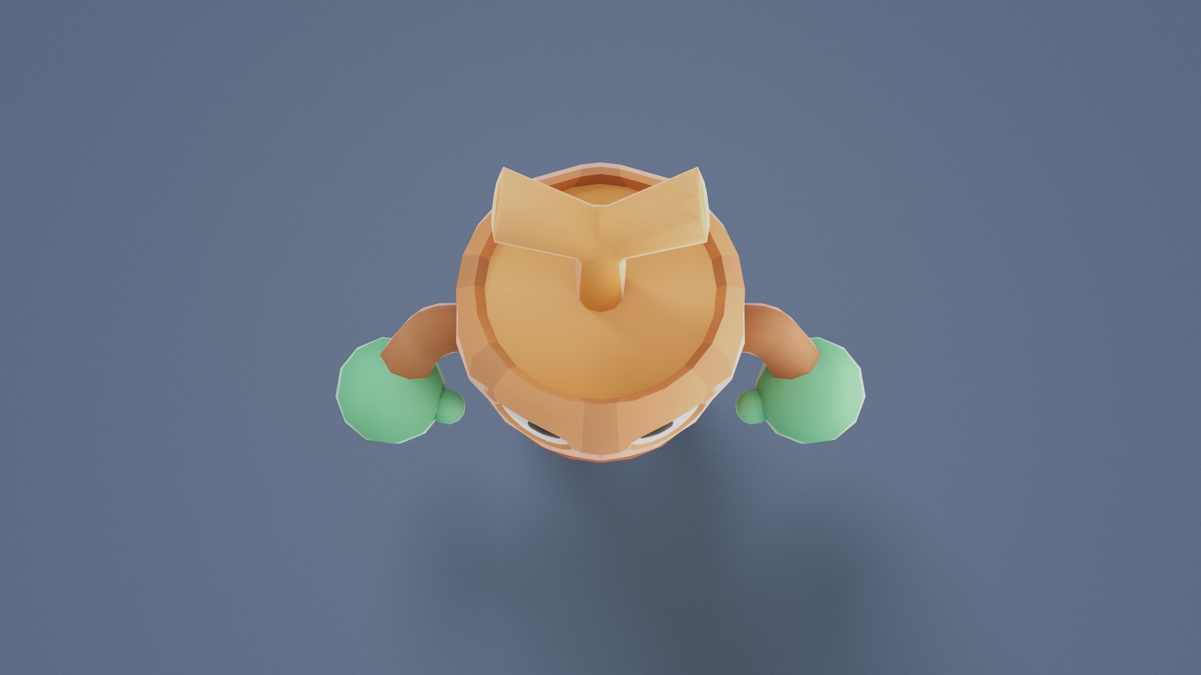 Cartoon Characters - Small Stumpy Warrior Low-poly 3D model_13