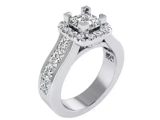 Round Diamond ring 2652 3D print model