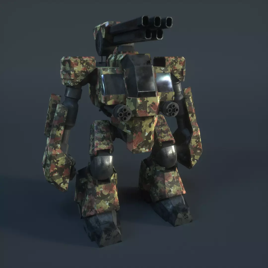 Robot Mecha Militar 3D model_0