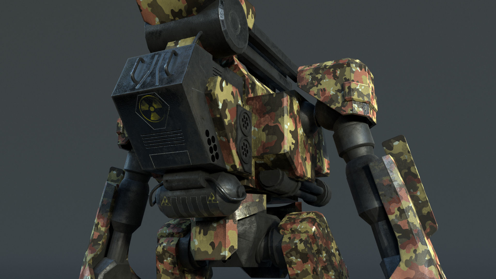 Robot Mecha Militar 3D model_10