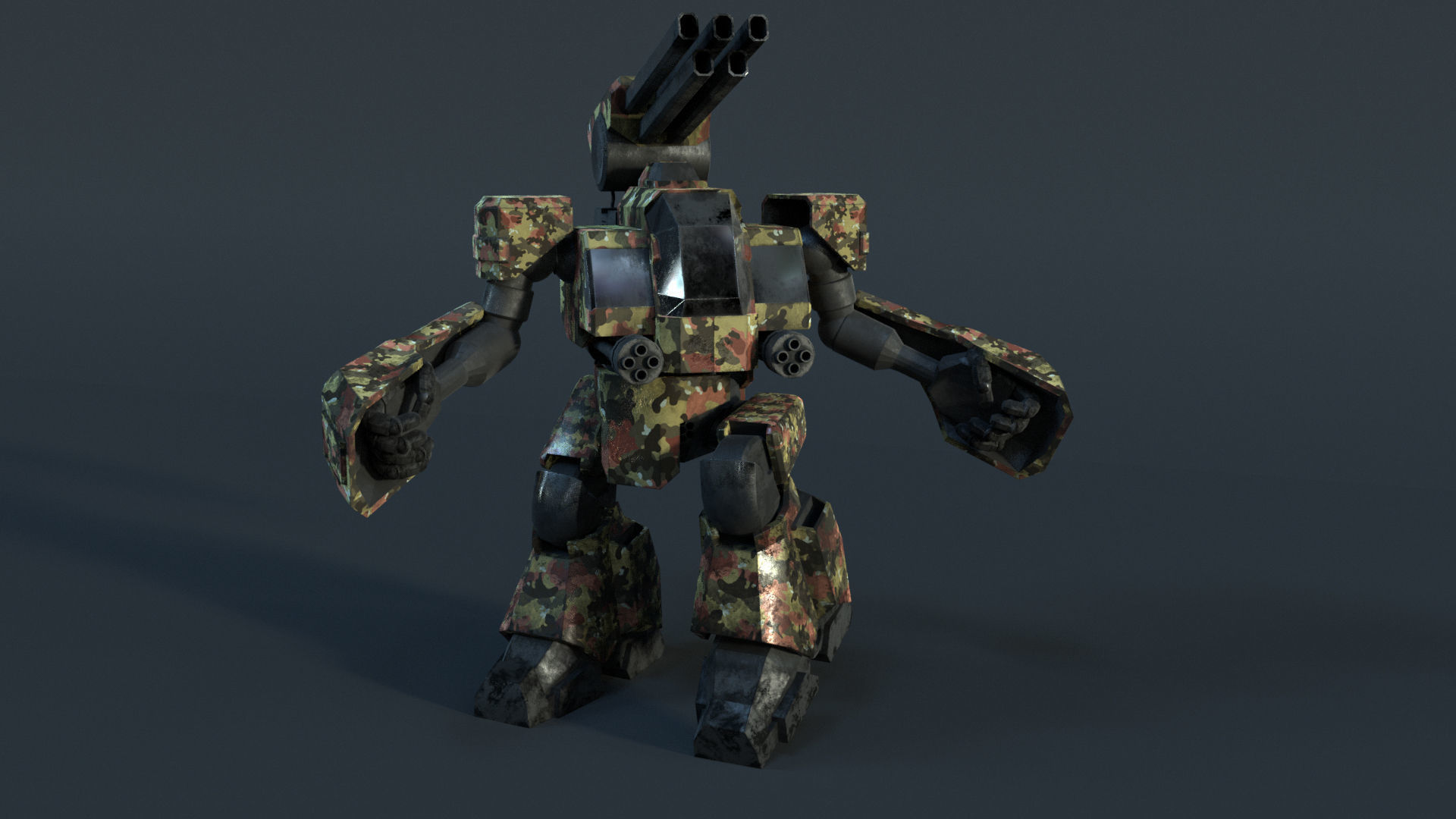 Robot Mecha Militar 3D model_11