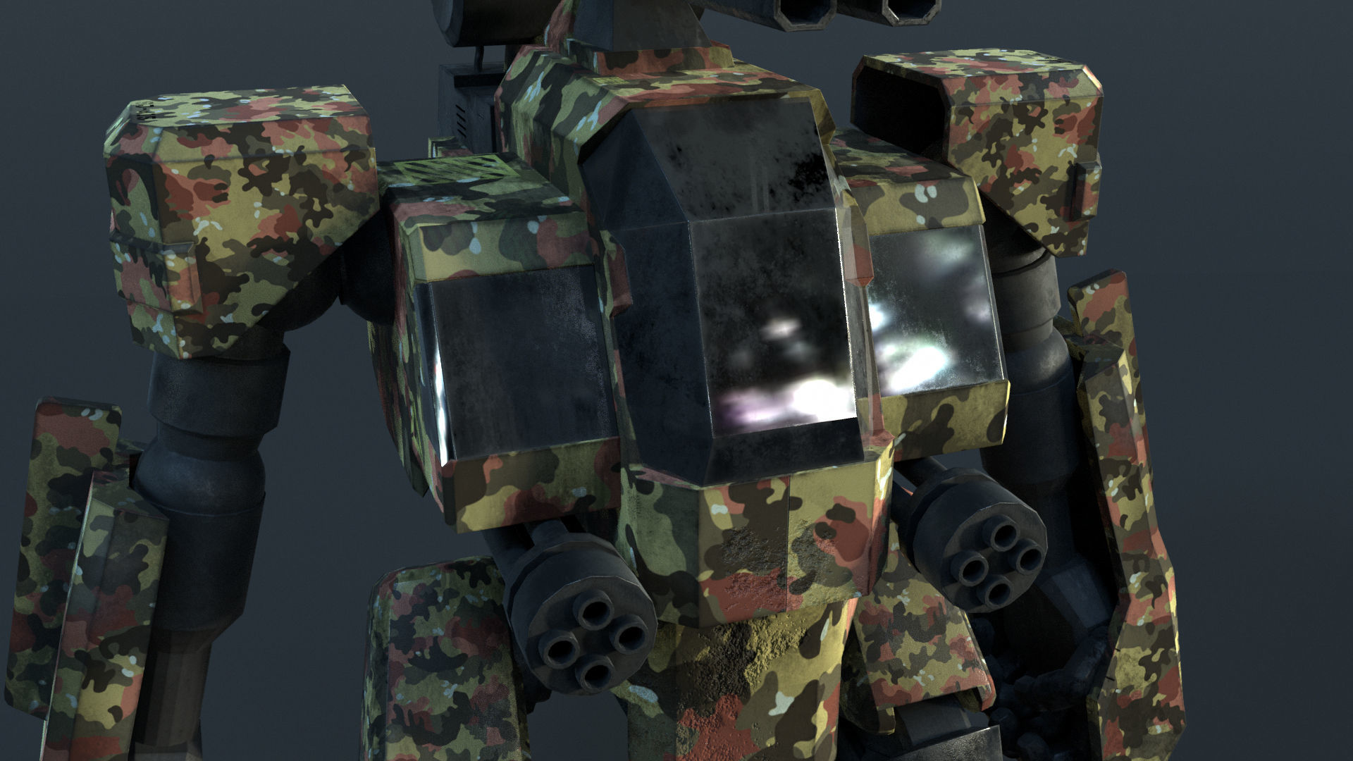 Robot Mecha Militar 3D model_7