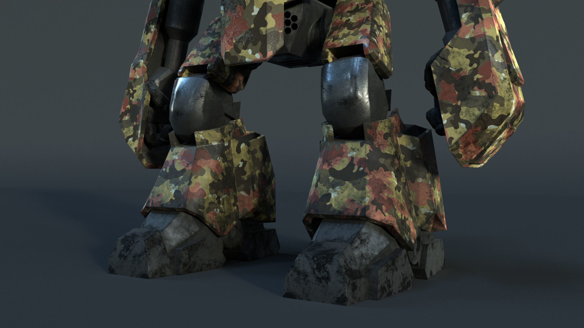 Robot Mecha Militar 3D model_9