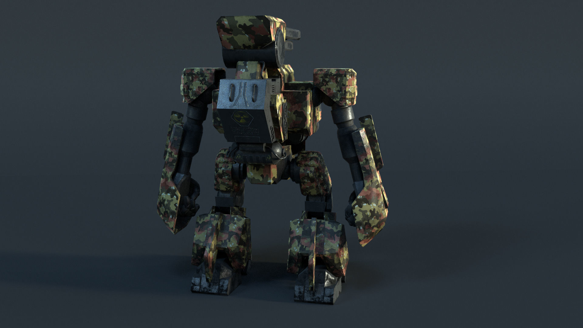 Robot Mecha Militar 3D model_5
