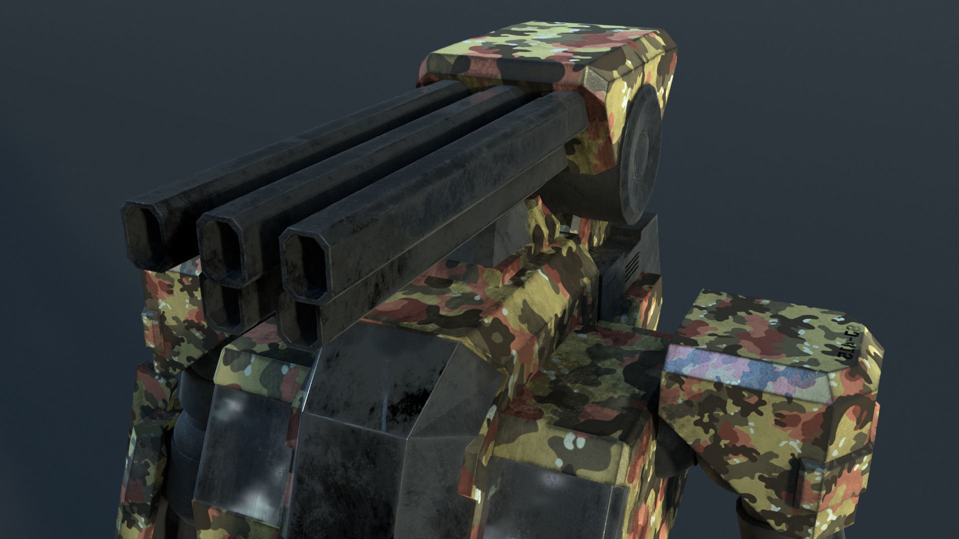 Robot Mecha Militar 3D model_8