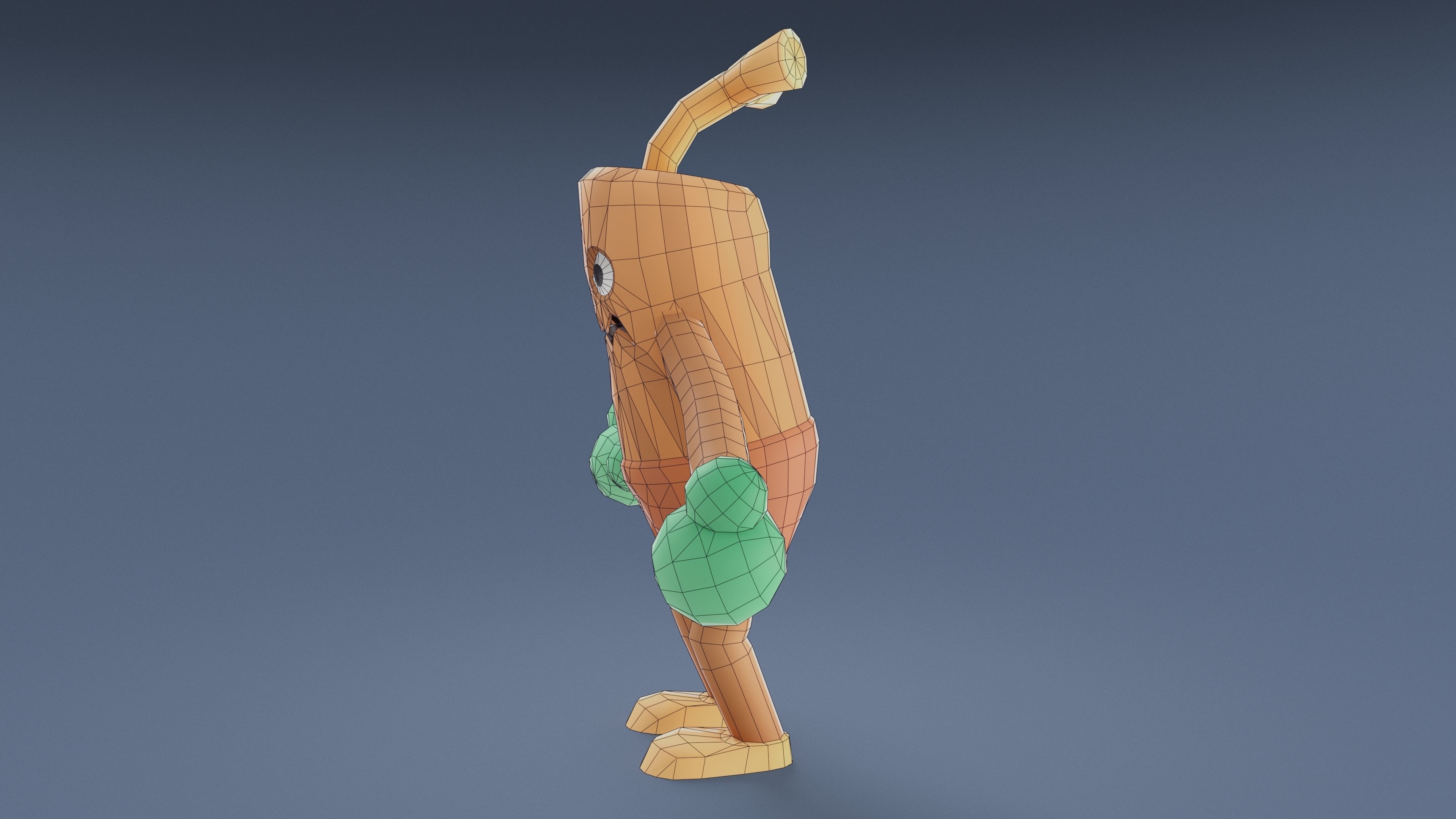 Cartoon Characters - Medium Stumpy Warrior Low-poly 3D model_19